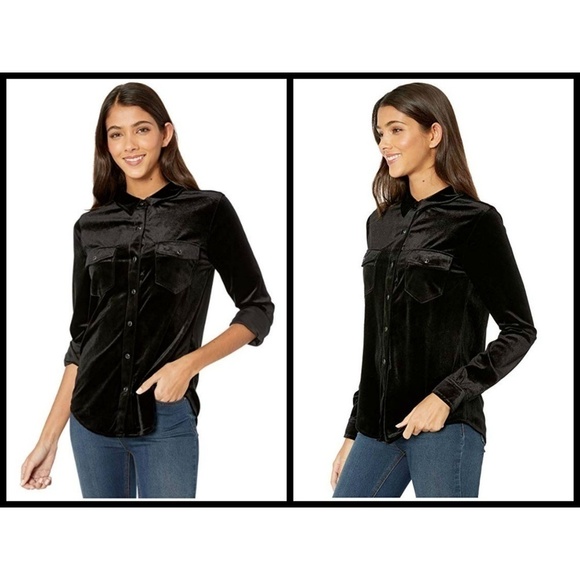 💕SANCTUARY💕 Velvet Button Up Long Sleeve Shirt - Picture 6 of 8